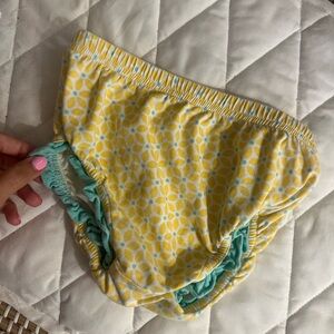 Matilda Jane Yellow and Green Diaper Covers with Ruffled Trim